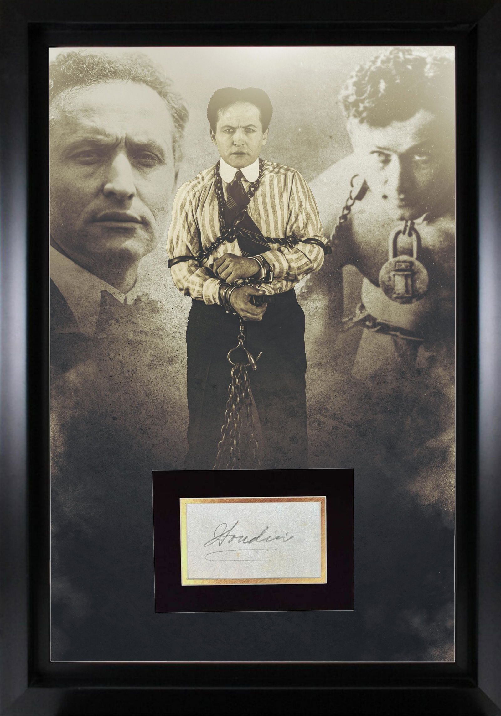 Harry Houdini Autographed Display (1 of 1)
