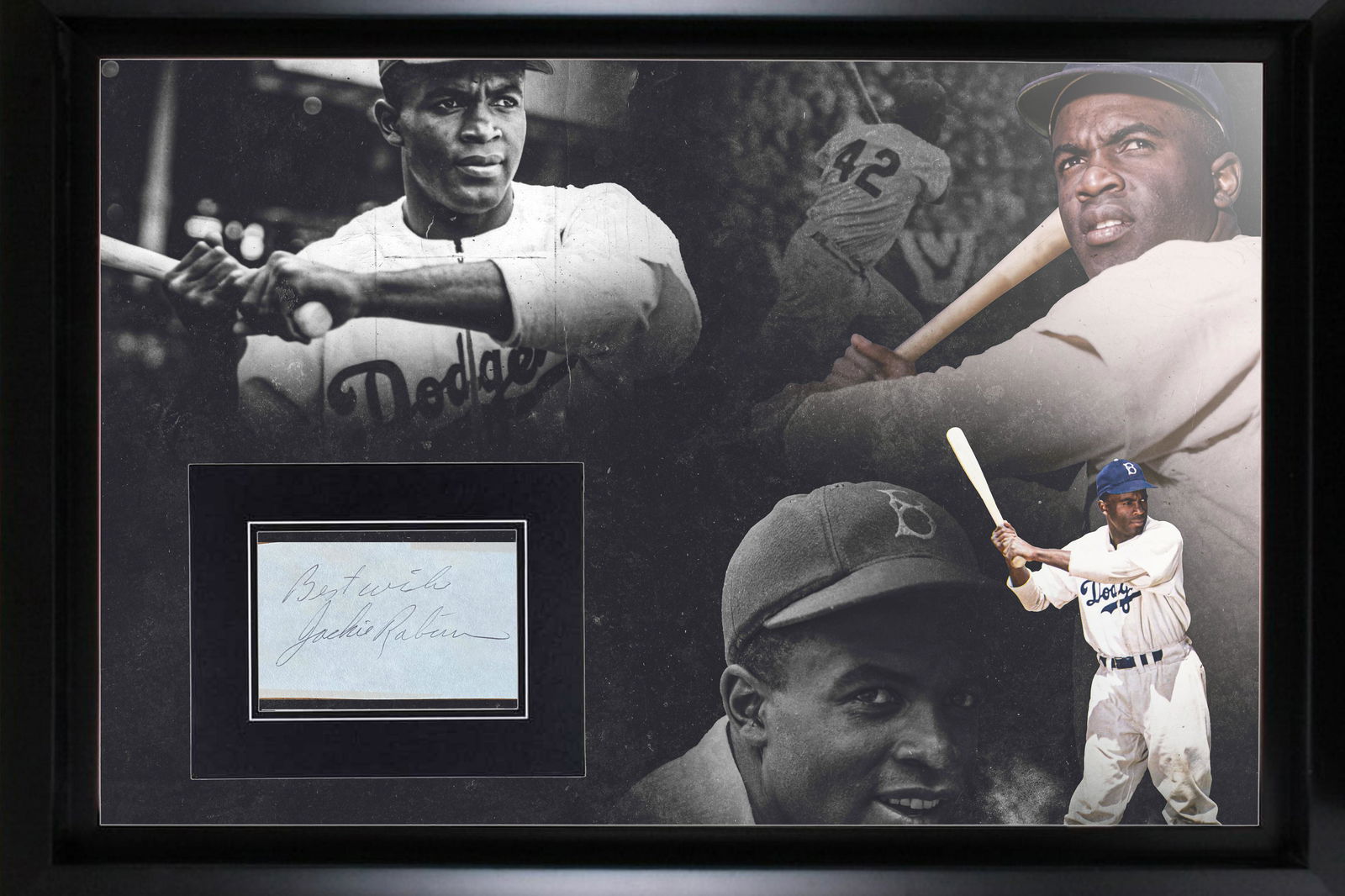 Jackie Robinson Autographed Display (1 of 1)