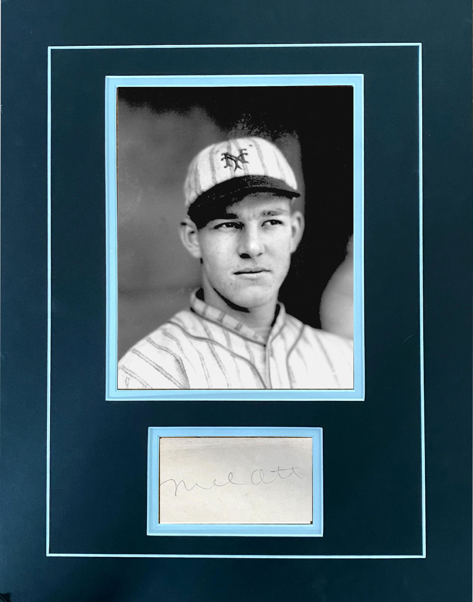Mel Ott Autographed Display (1 of 1)