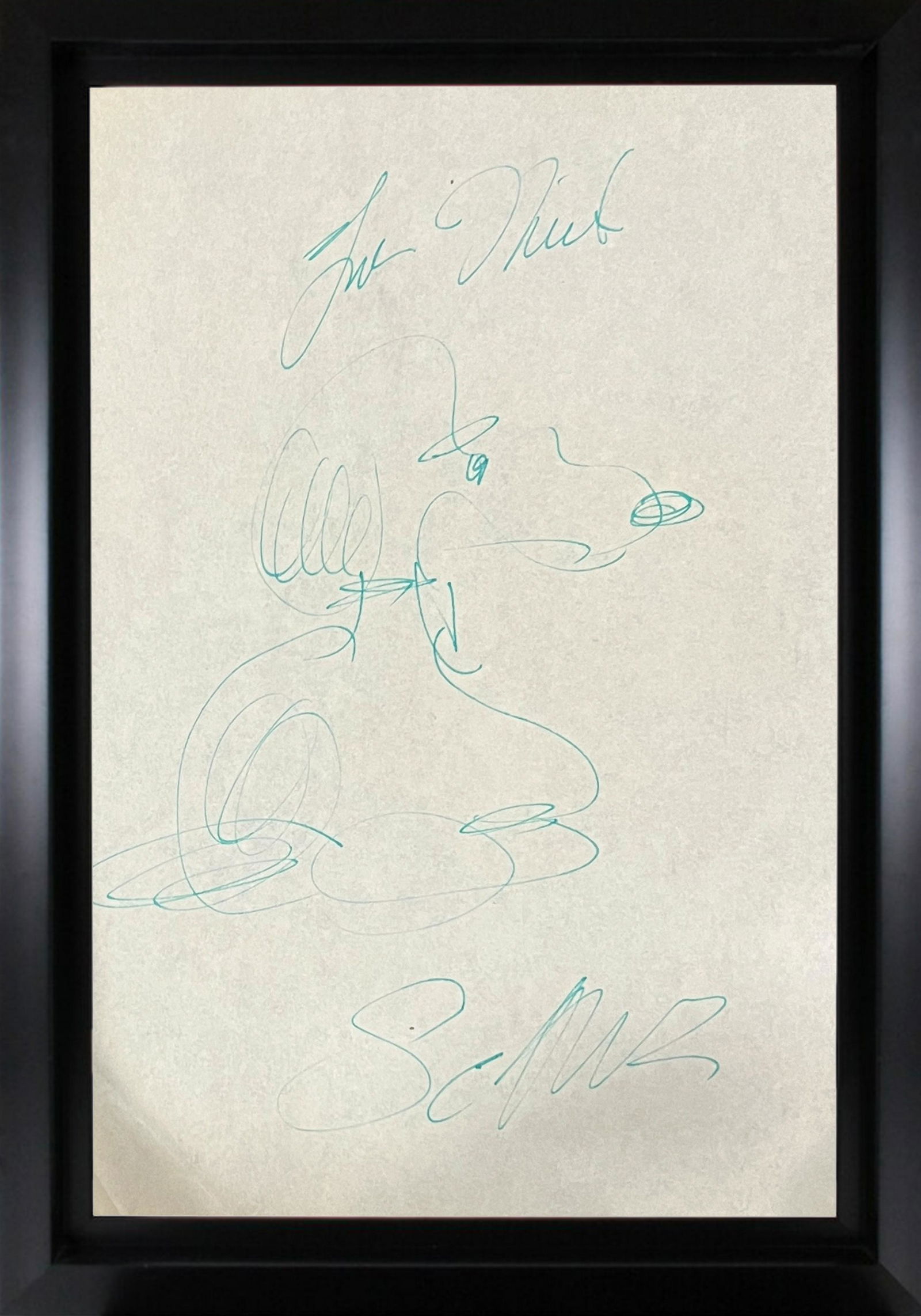 Charles Schulz Autographed Snoopy Sketch (1 of 1)