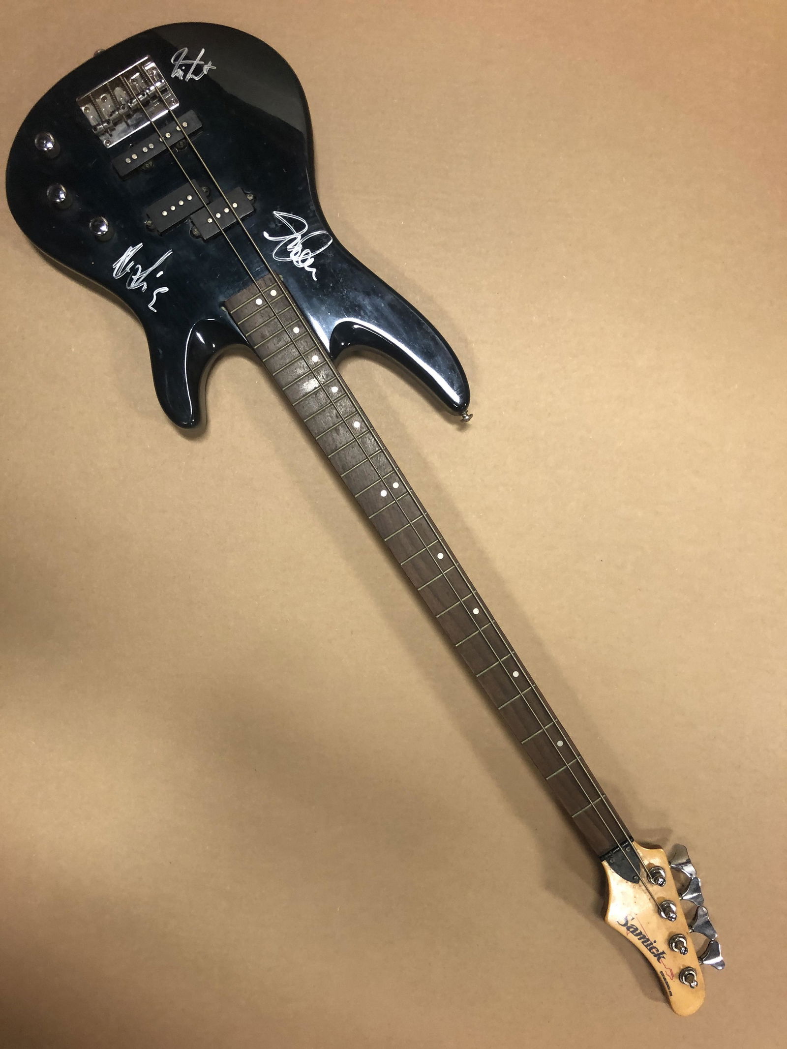 Rush Autographed Bass Guitar (1 of 1)