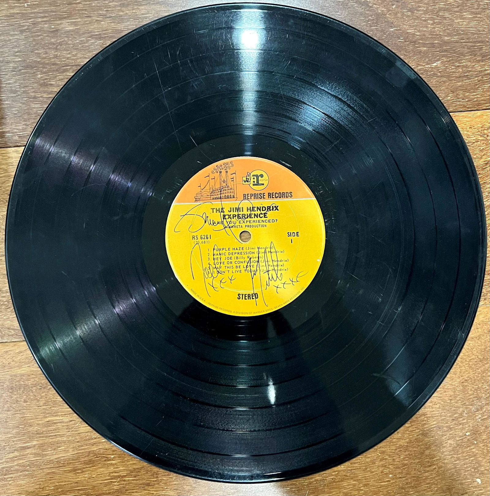 Jimi Hendrix Experience Autographed Record (ALL 3!!) (1 of 1)