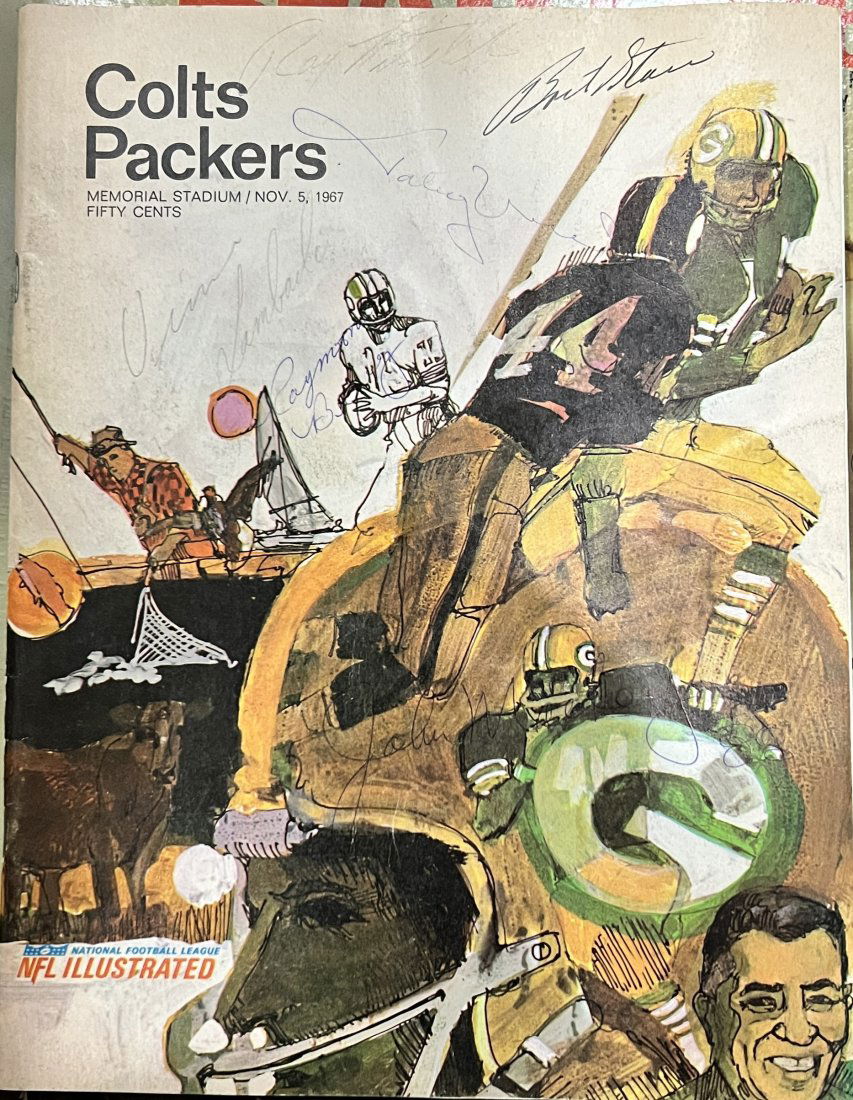 Vince Lombardi Unitas Autographed Program 1967 (1 of 1)