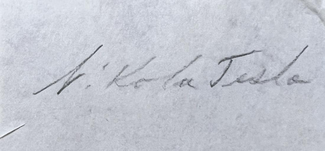 Nikola Tesla Autograph cut (1 of 1)