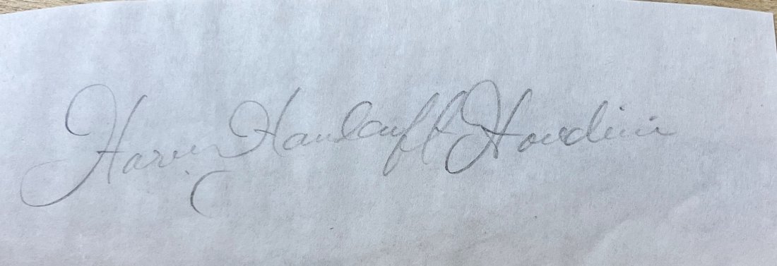 Harry Houdini Autograph cut (1 of 1)