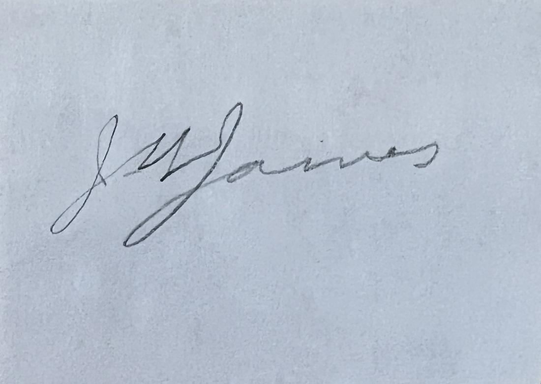 Jesse James Autograph cut (1 of 1)