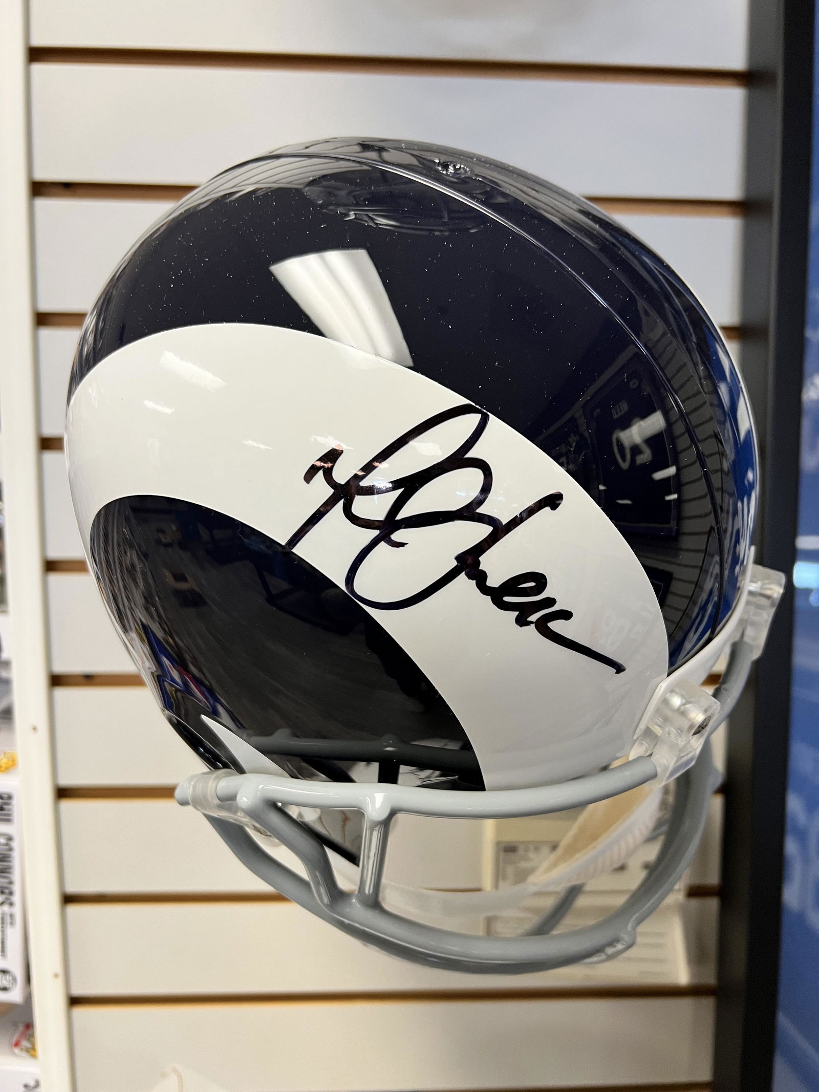 Marshall Faulk Autographed Full Size Helmet (1 of 1)