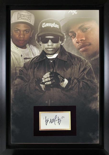 Eazy E Autographed Display: Displays are not framed, and can be framed for a cost. Framed items will state they are framed in the name of the item. All signed items come with a COA. Ask any and all questions BEFORE bidding. Sign