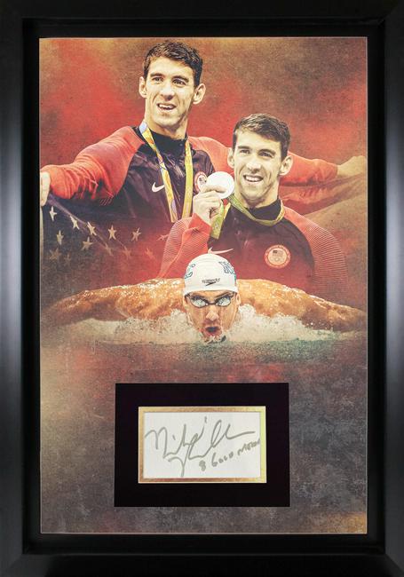 Michael Phelps Autographed Display (1 of 1)