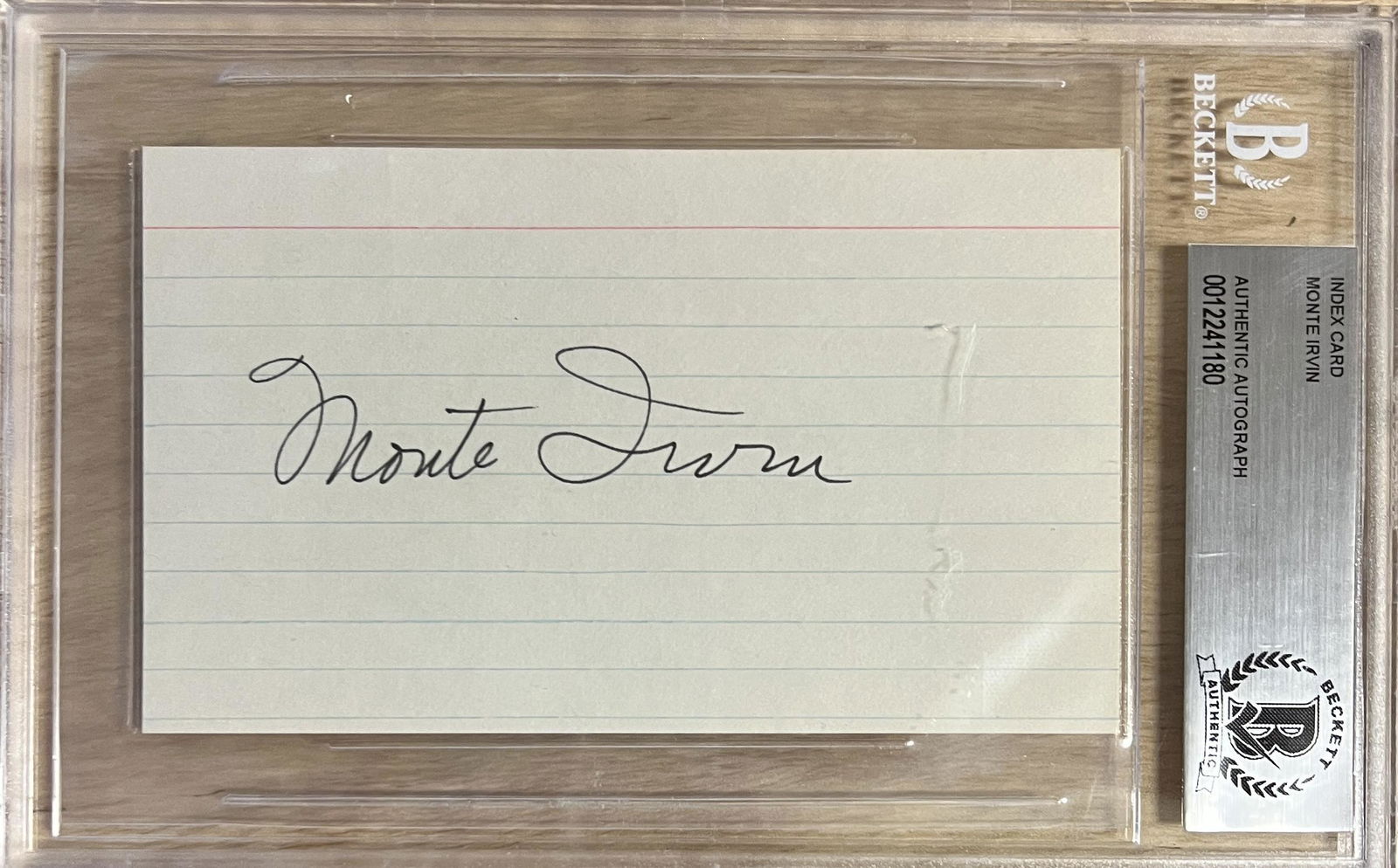 Monte Irvin Autographed Card (1 of 1)