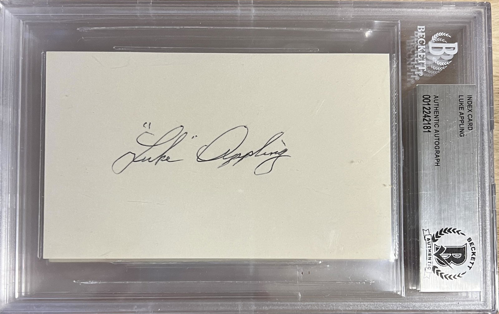 Luke Appling Autographed CARD (1 of 1)