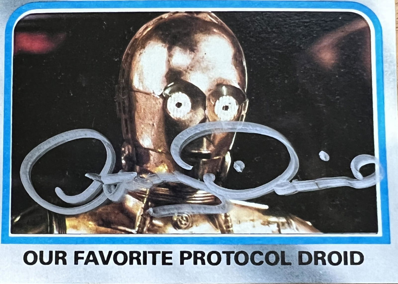 Anthony Daniels Autographed Star Wars Card (1 of 1)