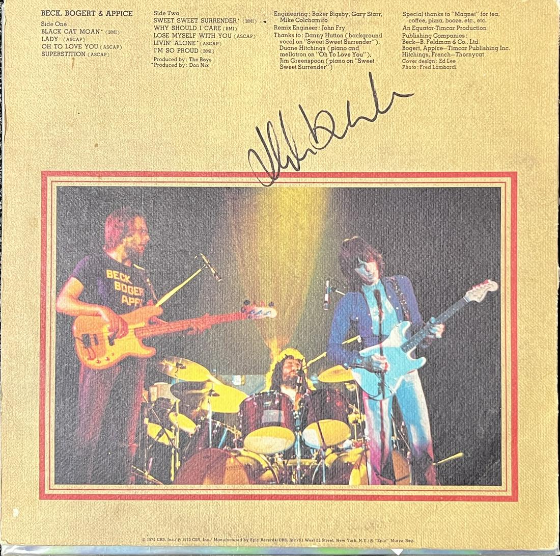 Jeff Beck Autographed ALBUM: Displays are not framed, and can be framed for a cost. Framed items will state they are framed in the name of the item. All signed items come with a COA. Ask any and all questions BEFORE bidding. Sign