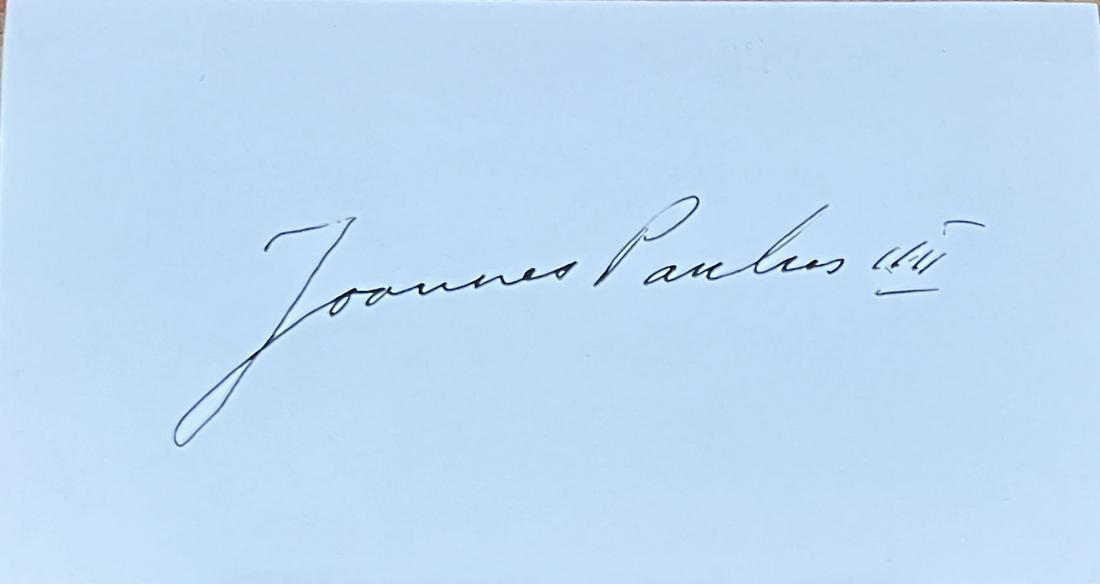 Pope John Paul 2 Autographed Card (1 of 1)