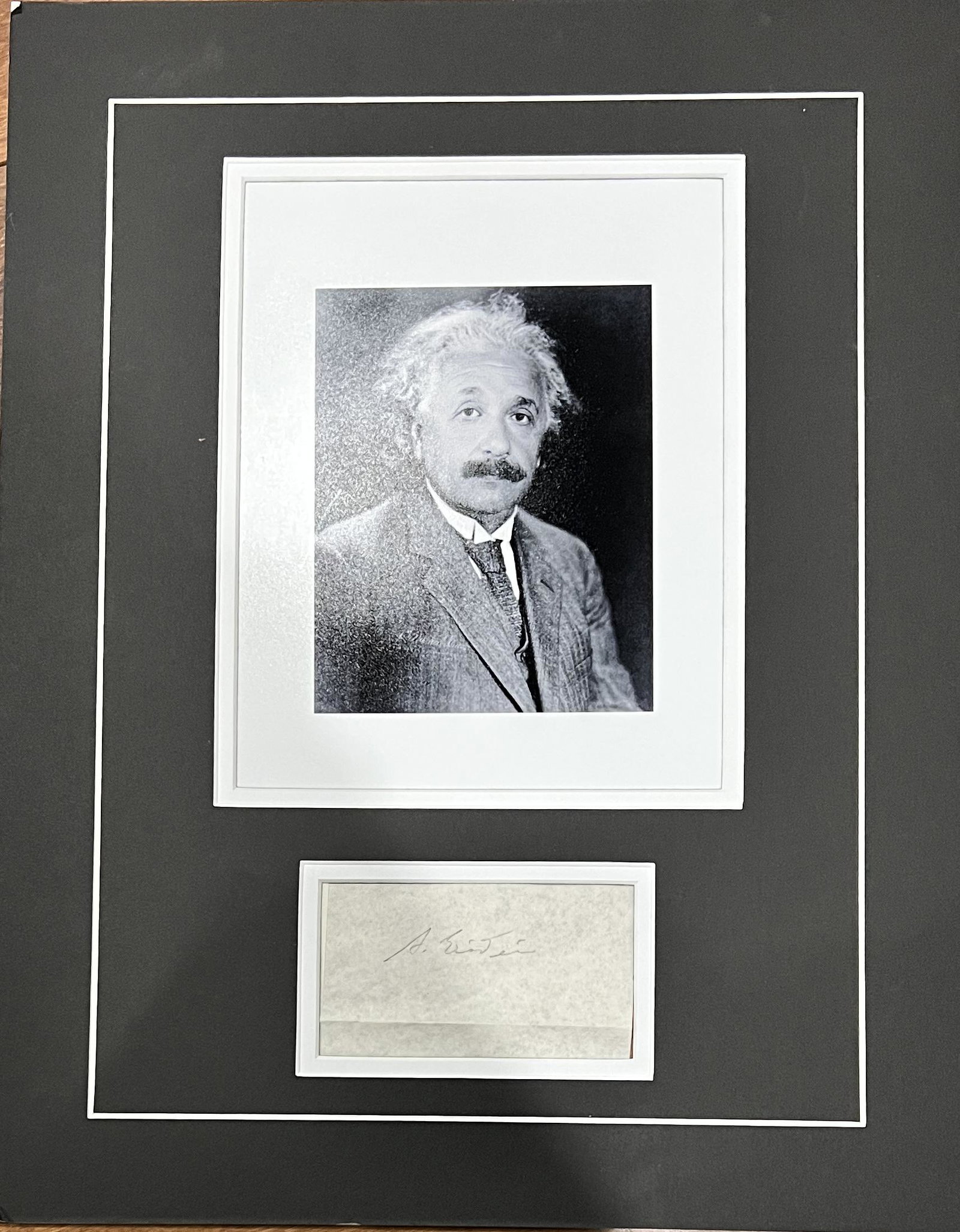 Albert Einstein Autographed Display (1 of 1)