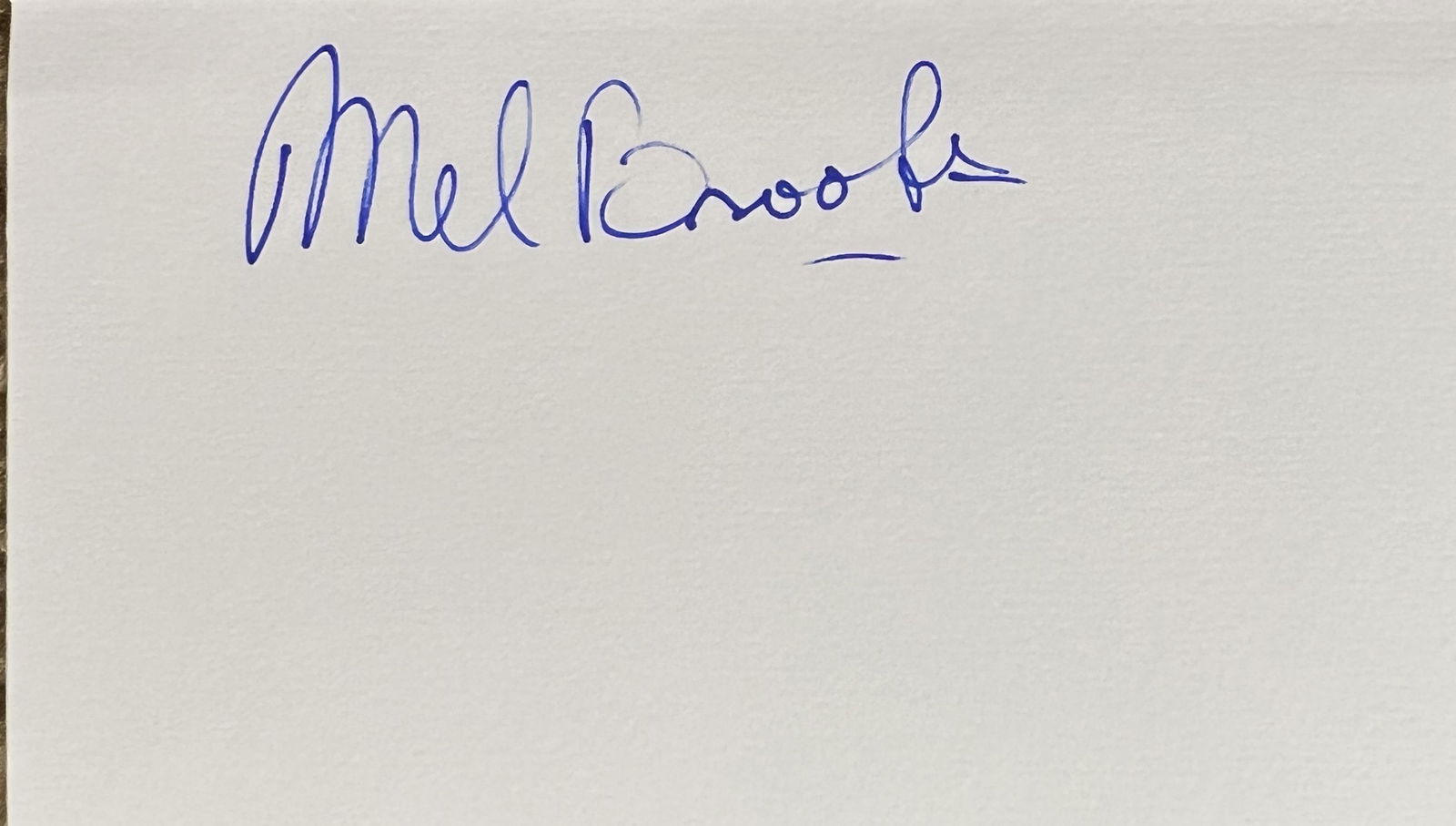 Mel Brooks Autographed Card (1 of 1)