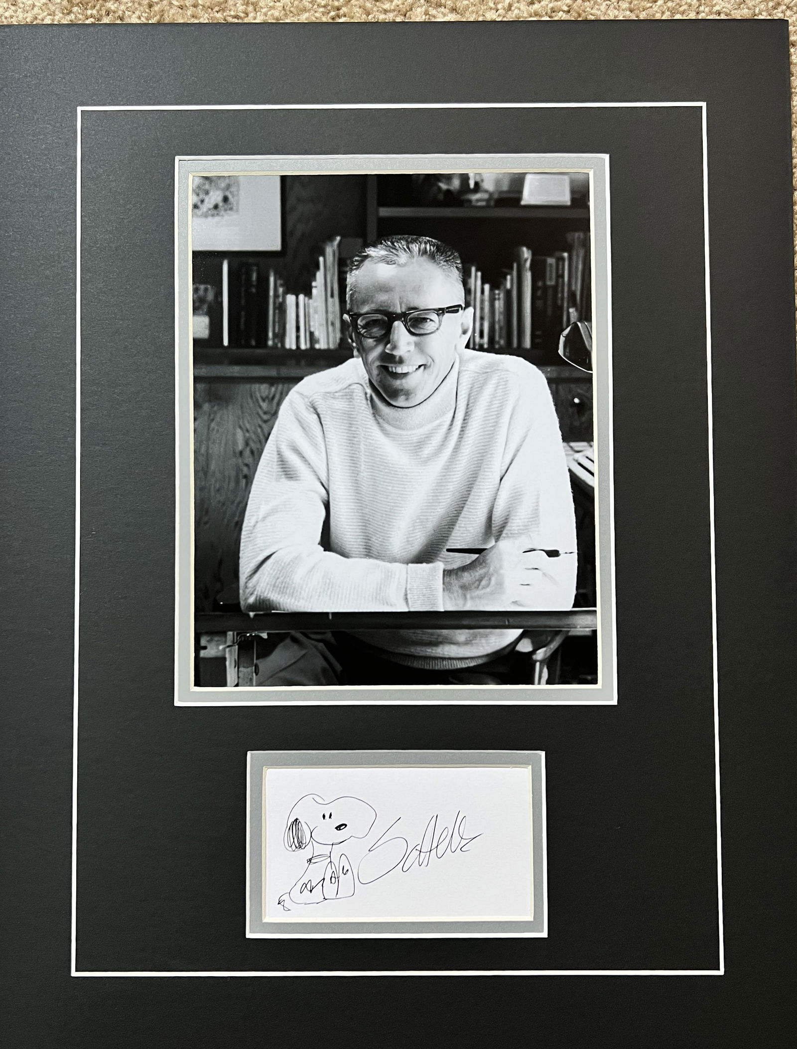 Charles SCHULZ Autographed Display (1 of 1)