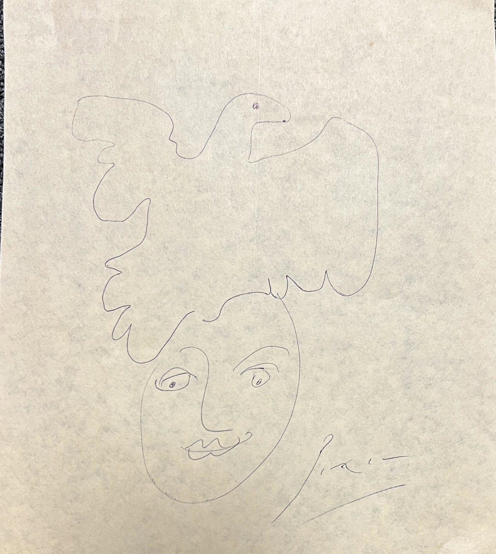 Picasso Autographed Sketch! (1 of 1)