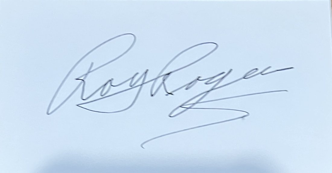 Roy Rogers Autographed Card (1 of 1)