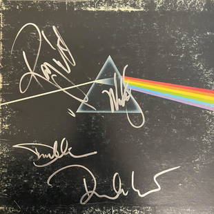 Pink Floyd Autographed Album Cover, signed by all: Displays are assembled AFTER payment is received, picture is a mock up of finished product. Displays are not framed, and can be framed for a cost. Framed items will state they are framed in the name