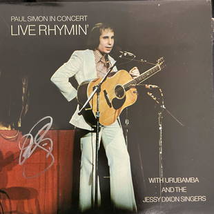 Paul Simon Autographed Album Cover: Displays are assembled AFTER payment is received, picture is a mock up of finished product. Displays are not framed, and can be framed for a cost. Framed items will state they are framed in the name o