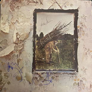 Led Zeppelin Autographed Album Cover Signed by all: Displays are assembled AFTER payment is received, picture is a mock up of finished product. Displays are not framed, and can be framed for a cost. Framed items will state they are framed in the name o