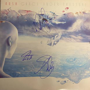 Rush Autographed Album Cover, signed by all: Displays are assembled AFTER payment is received, picture is a mock up of finished product. Displays are not framed, and can be framed for a cost. Framed items will state they are framed in the name