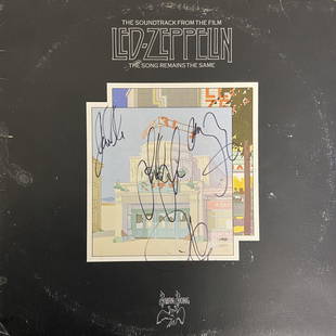 Led Zeppelin Autographed Album Cover Signed by all: Displays are assembled AFTER payment is received, picture is a mock up of finished product. Displays are not framed, and can be framed for a cost. Framed items will state they are framed in the name