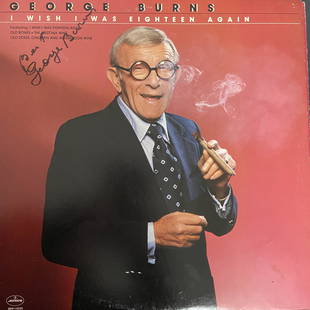 George Burns Autographed Album Cover: Displays are assembled AFTER payment is received, picture is a mock up of finished product. Displays are not framed, and can be framed for a cost. Framed items will state they are framed in the name o