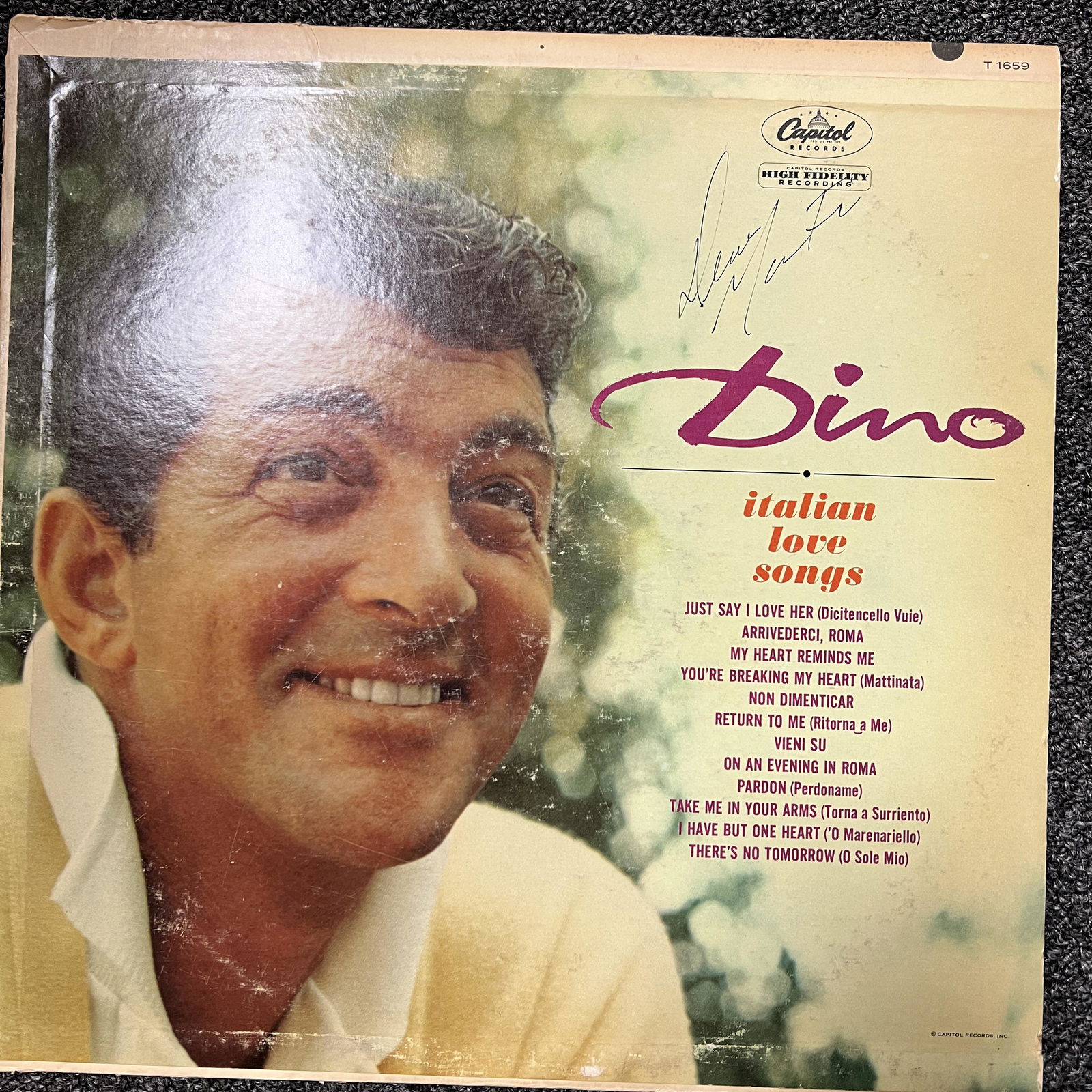 Dean Martin Autographed Album (1 of 1)