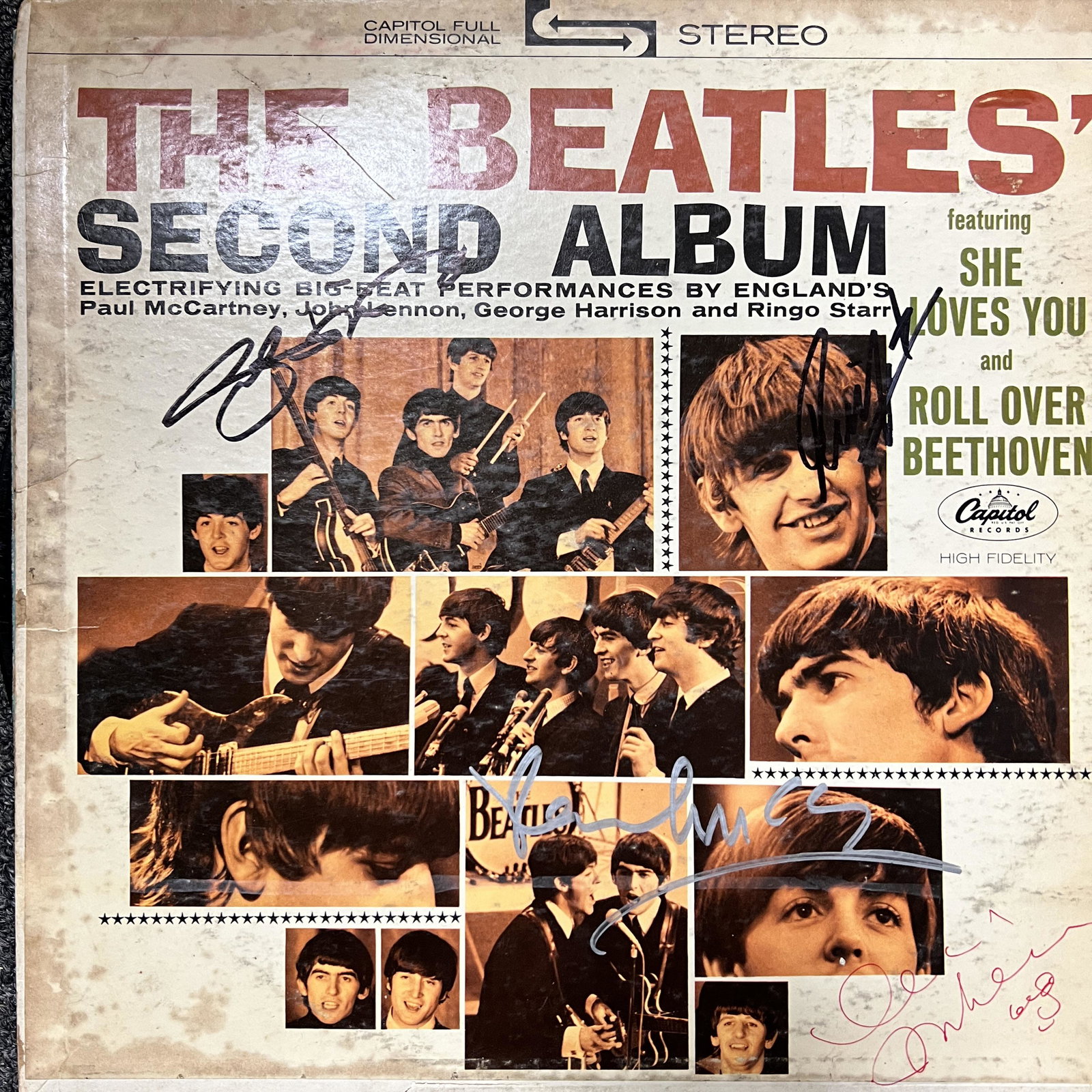 The Beatles Autographed Album All 4 w/LENNON: Displays are not framed, and can be framed for a cost. Framed items will state they are framed in the name of the item. All signed items come with a COA. Ask any and all questions BEFORE bidding. Sign