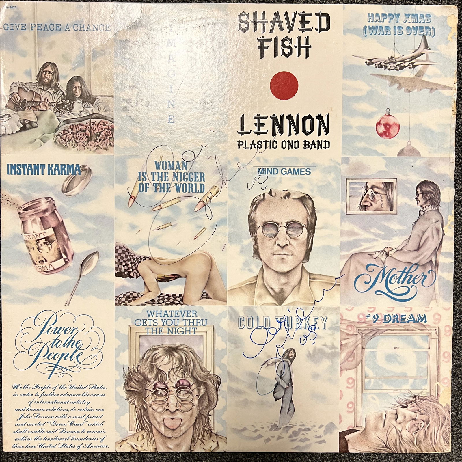 John Lennon Autographed ALBUM: Displays are not framed, and can be framed for a cost. Framed items will state they are framed in the name of the item. All signed items come with a COA. Ask any and all questions BEFORE bidding. Sign