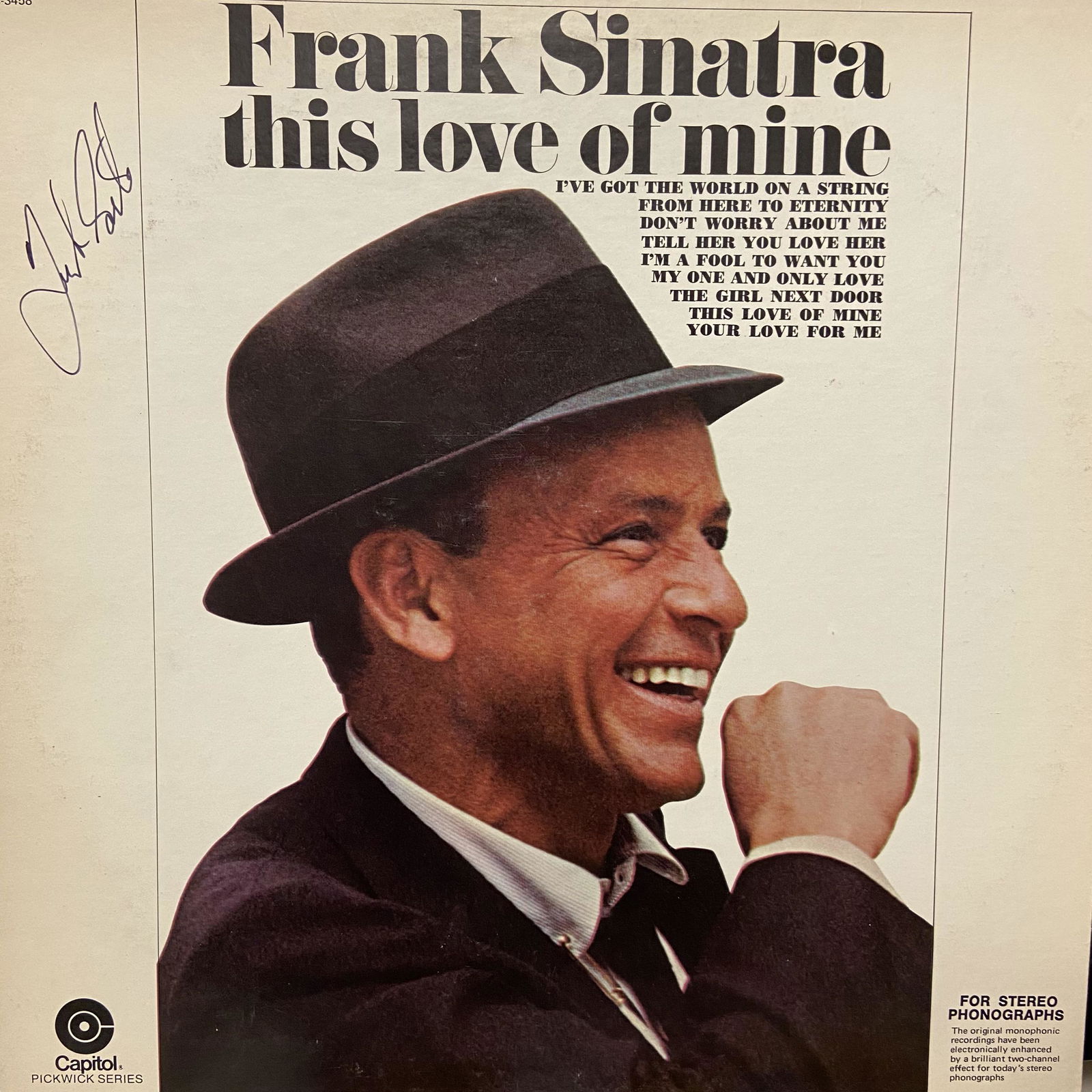 Frank Sinatra Autographed Album Cover (1 of 1)