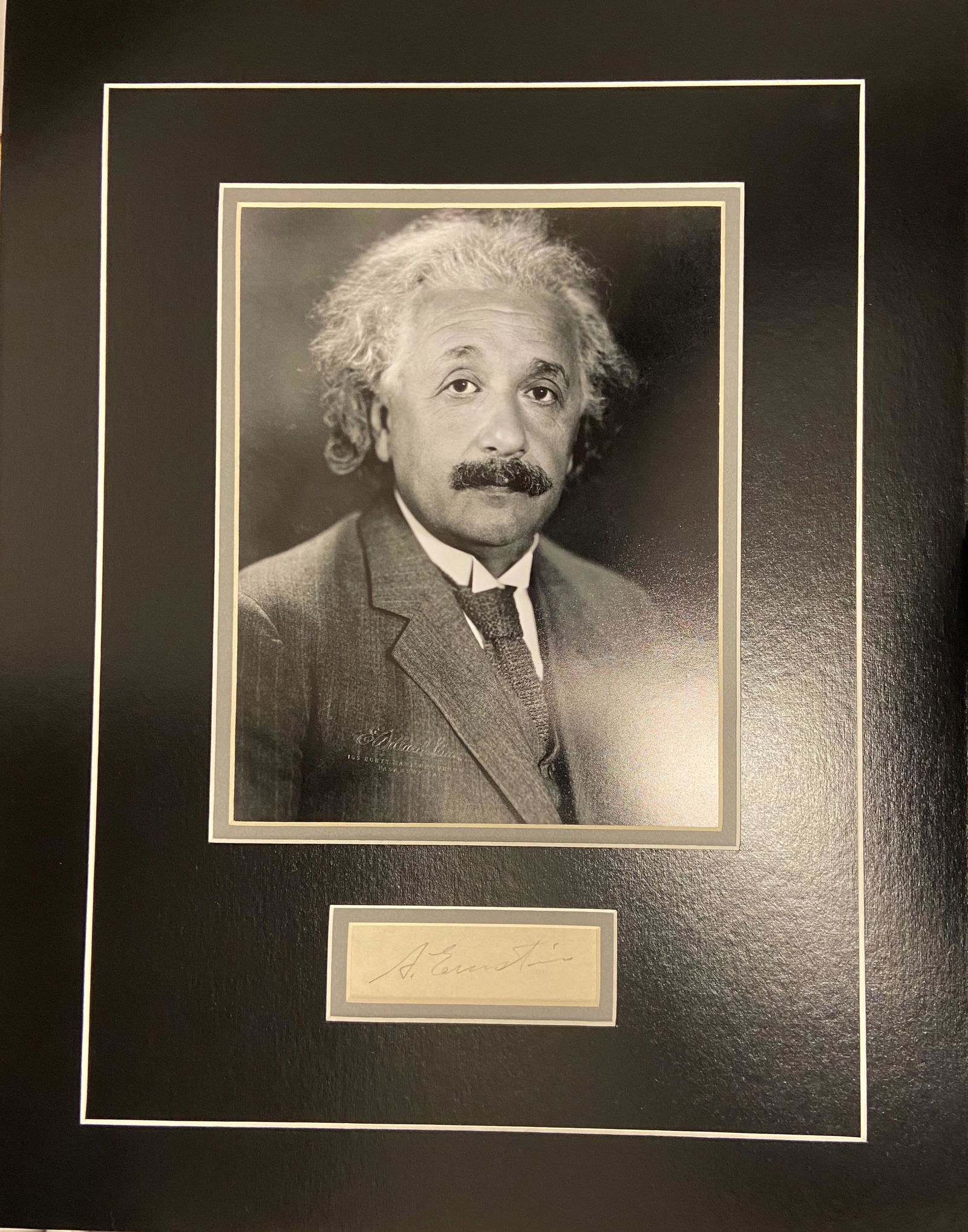 Albert Einstein Autograph Display (1 of 1)