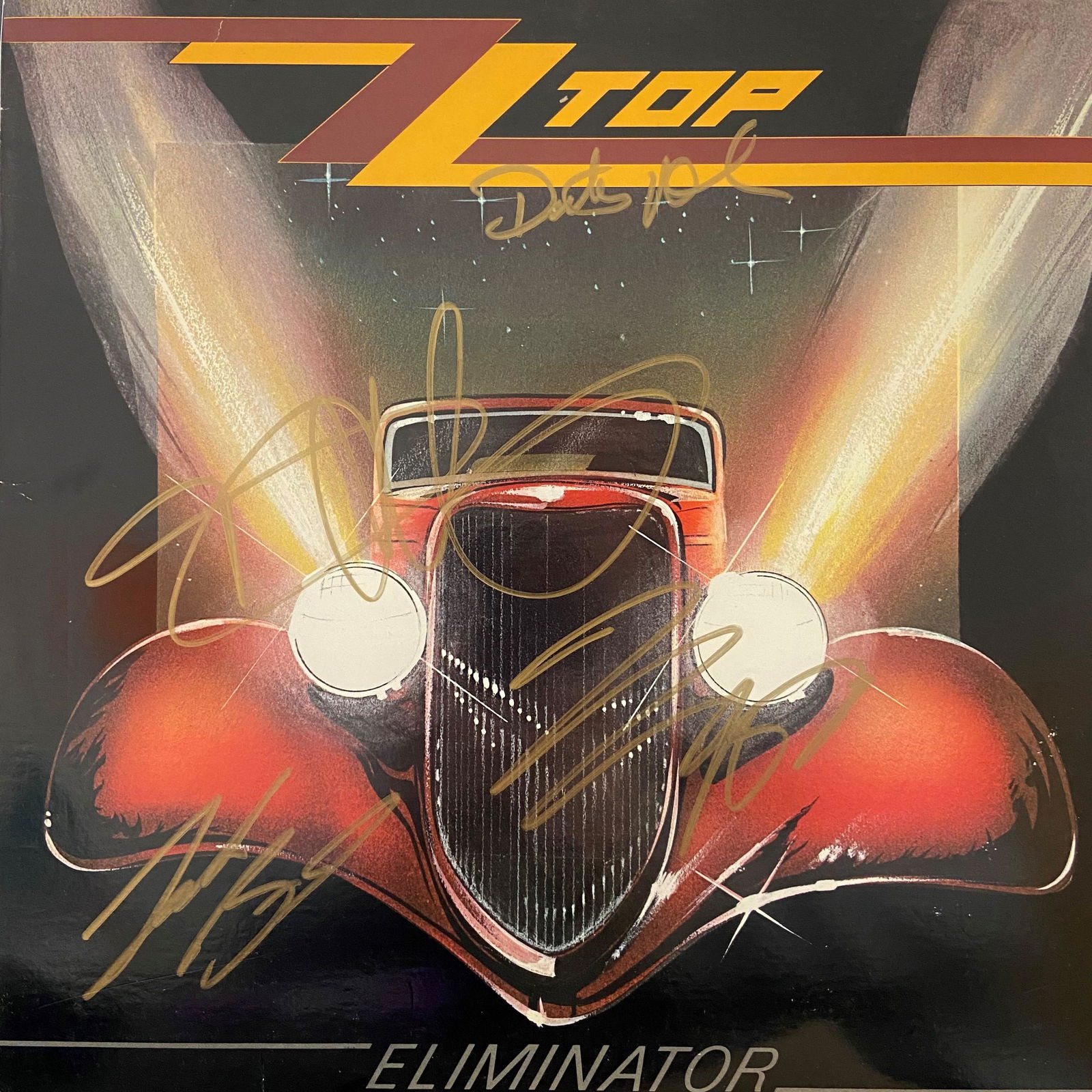 ZZ Top Autographed Album Cover, Signed by all (1 of 1)