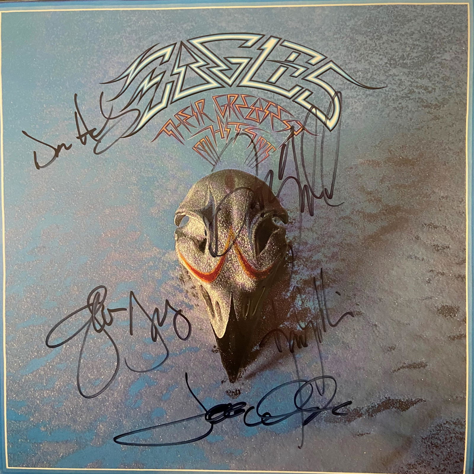 The Eagles Autographed Album Cover, Signed by all (1 of 1)