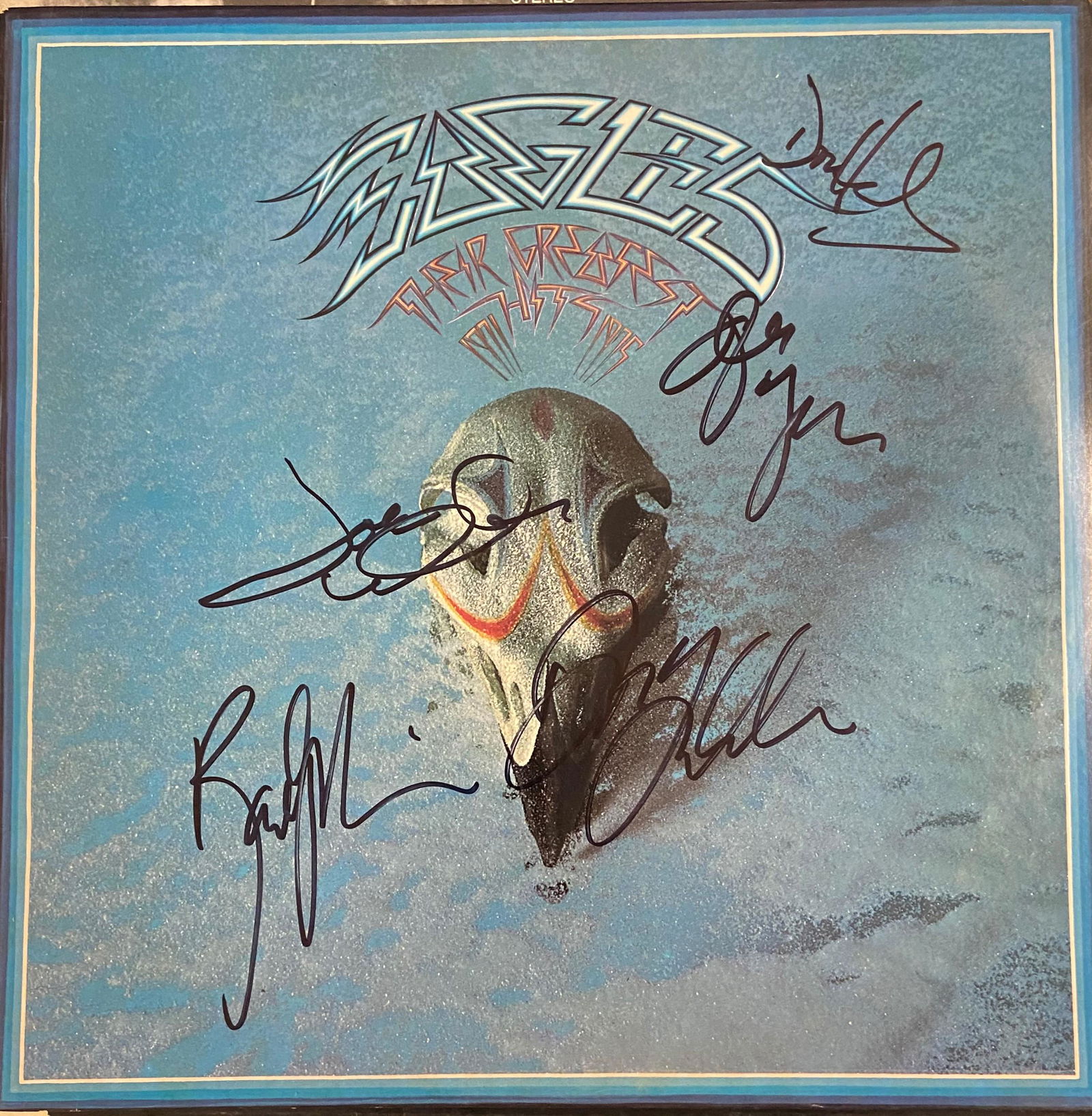 Eagles Autographed Album Cover, Signed by all (1 of 1)