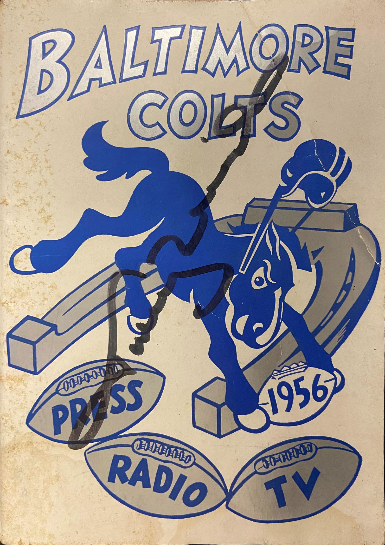 Johnny Unitas Autographed Press Radio and TV Guide (1 of 1)