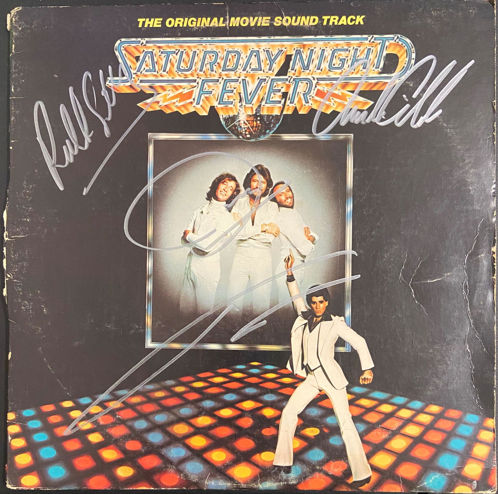 BeeGees and John Travolta Autographed Album Cover (1 of 1)