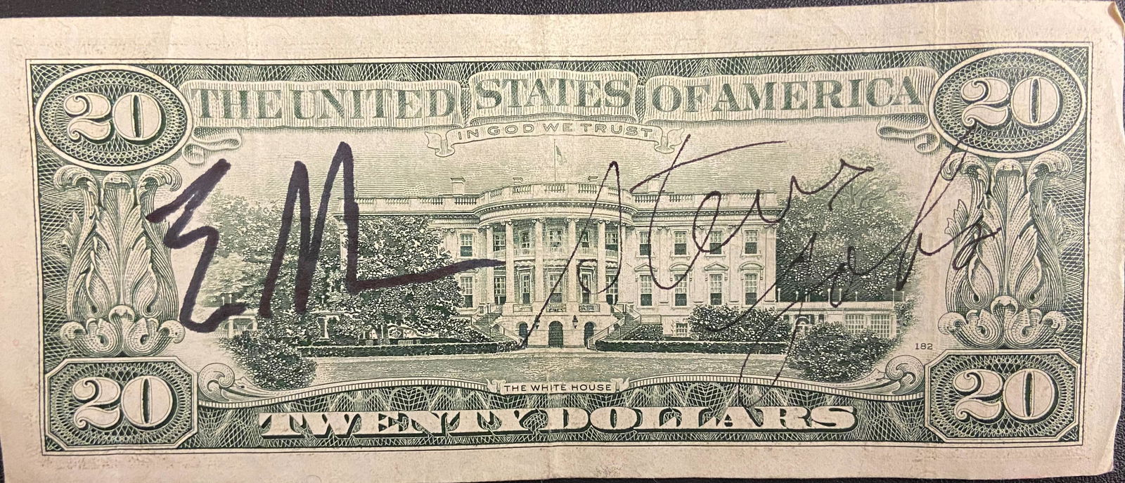Steve Jobs and Elon Musk Autographed 20 dollar Bill (1 of 1)