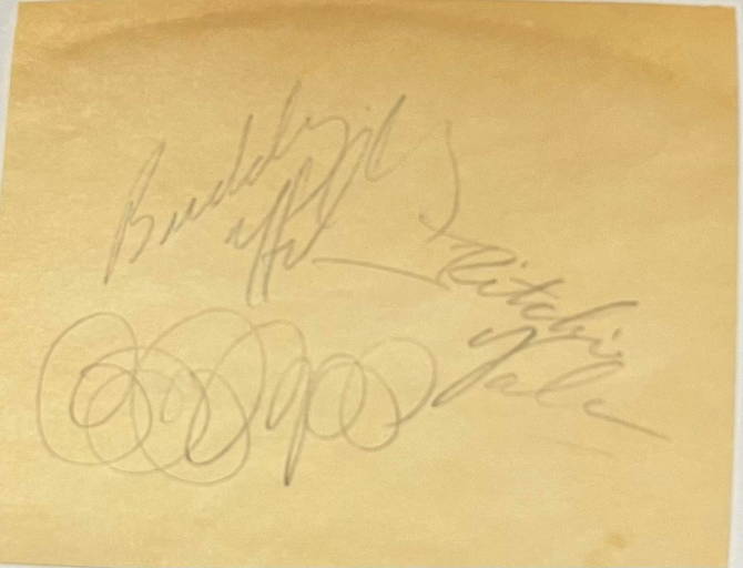 Buddy Holly, Big Bopper, Ritchie Valens Cut Autograph