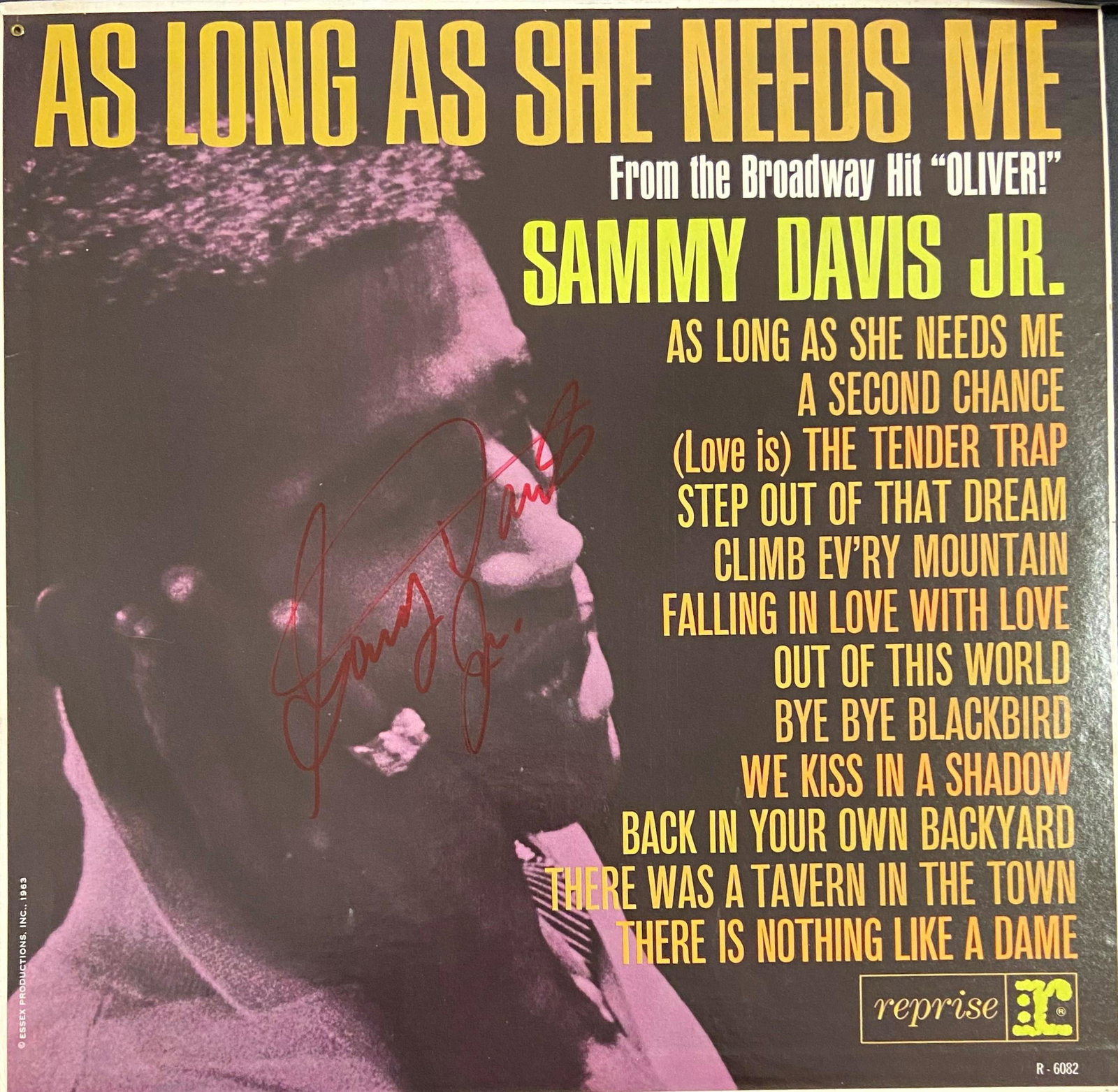 Sammy Davis Jr. Autographed Album Cover (1 of 1)