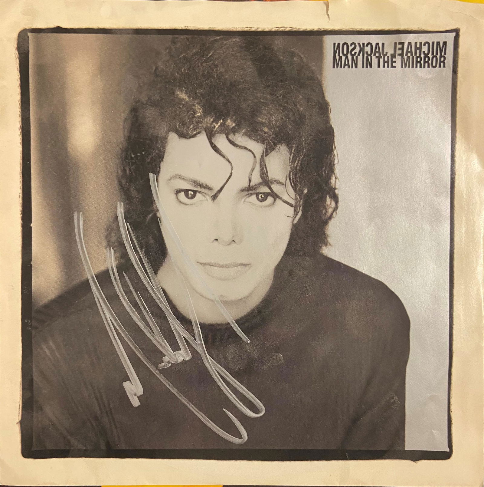 Michael Jackson Autographed Album Cover 7" (1 of 1)