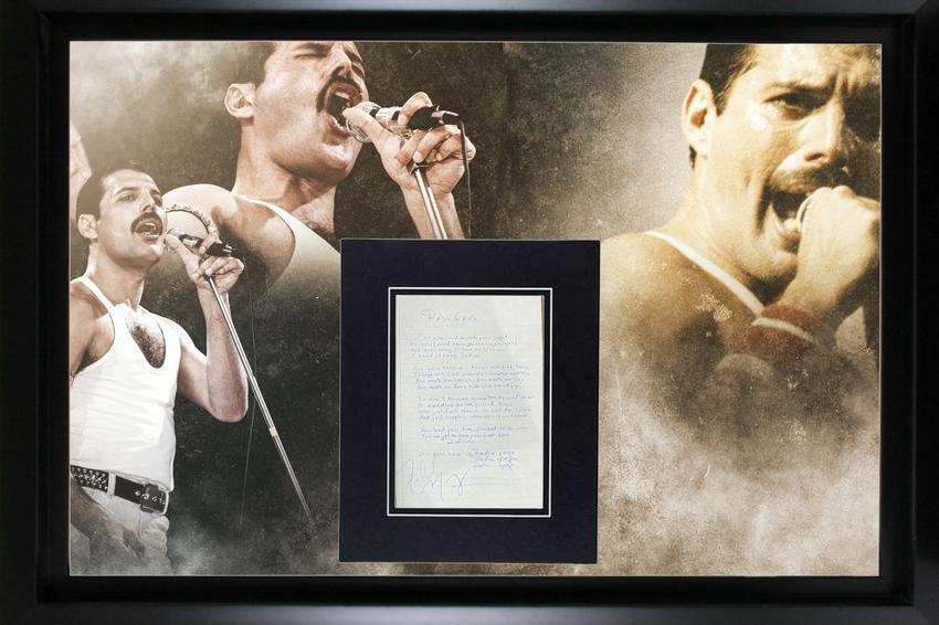 Freddie Mercury Hadwritten Lyrics, We are the Champions (1 of 1)