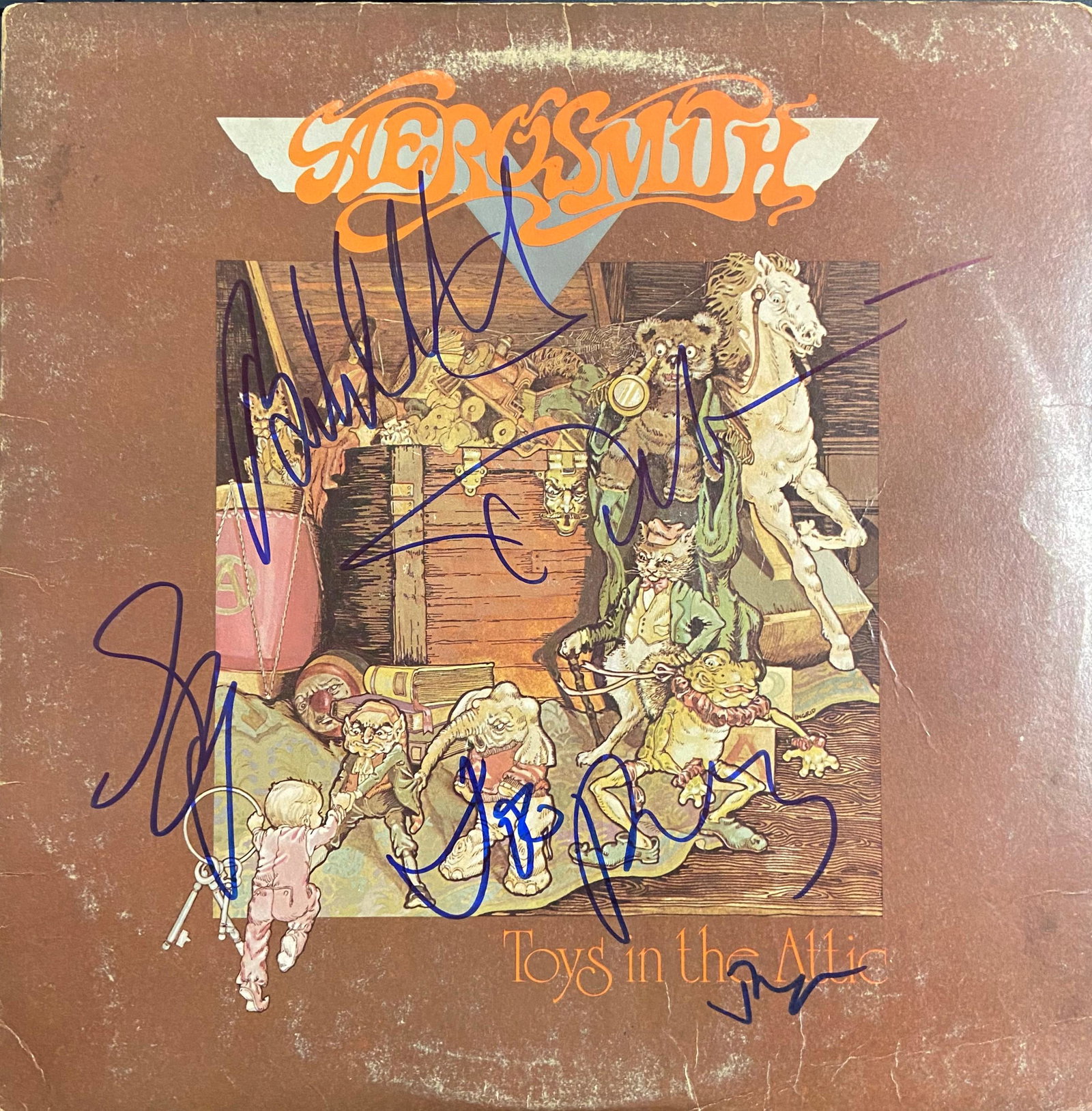 Aerosmith Autographed Album Cover, signed by all (1 of 1)