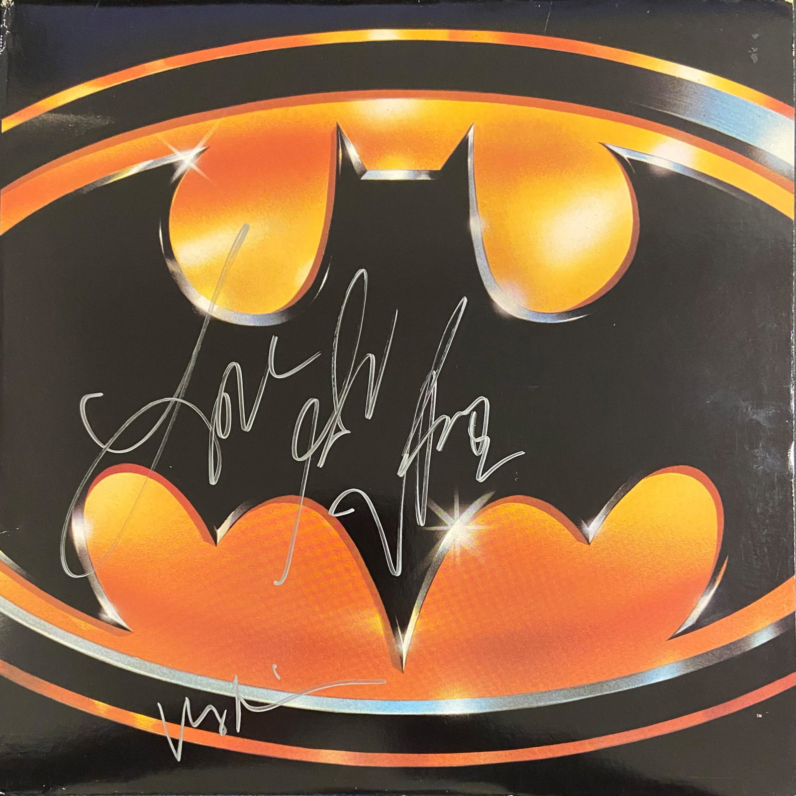 Batman Autographed Album Cover, Prince and Val Kilmer (1 of 1)