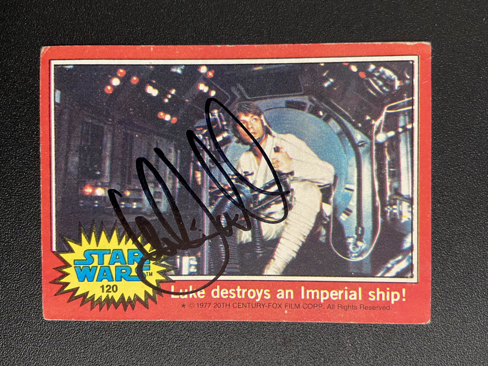 Mark Hamill Autographed 1977 Star Wars Card (1 of 1)