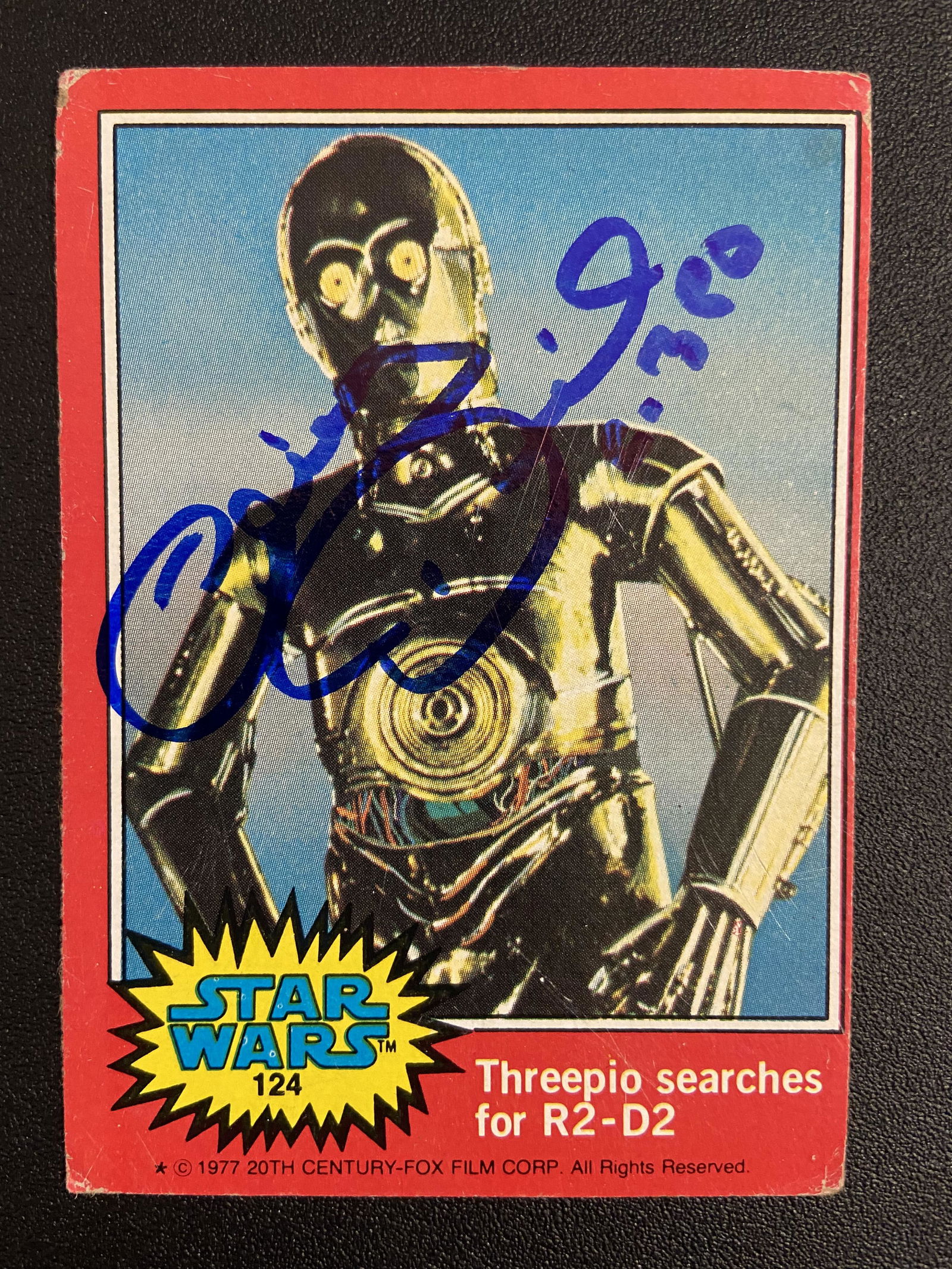 Anthony Daniels C-3PO Autographed 1977 Star Wars Card (1 of 1)