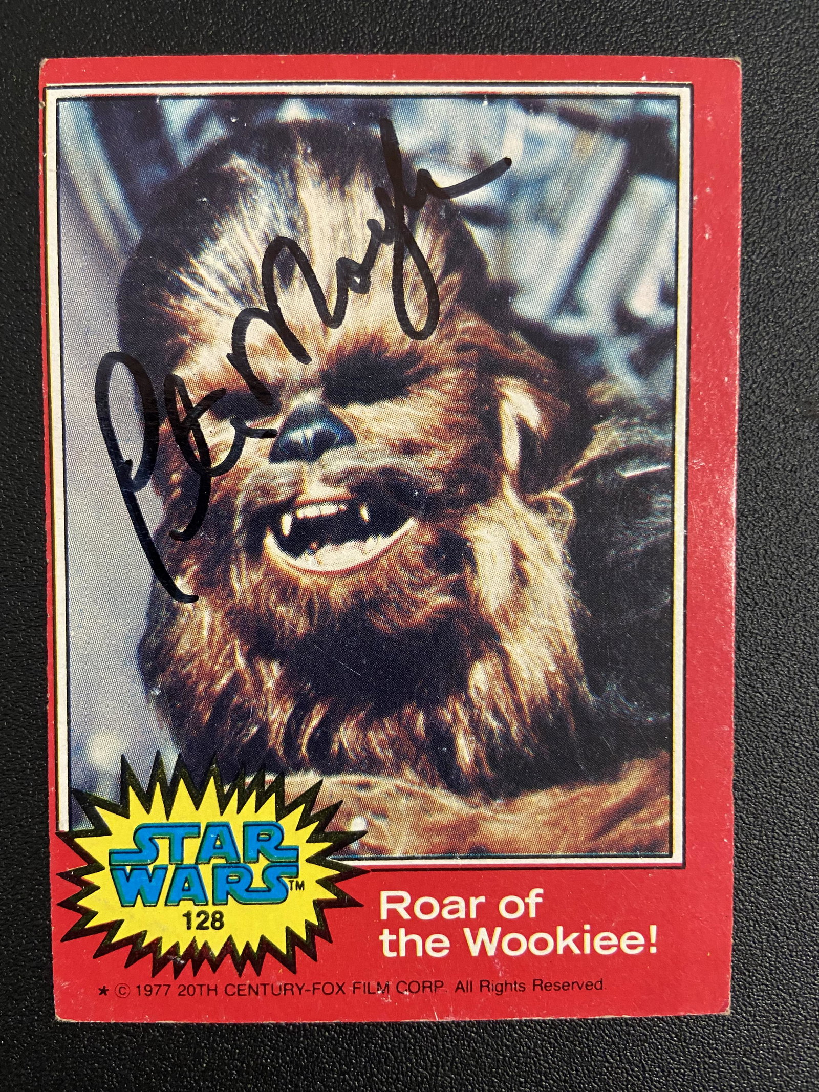 Peter Mayhew Autographed 1977 Star Wars Card (1 of 1)