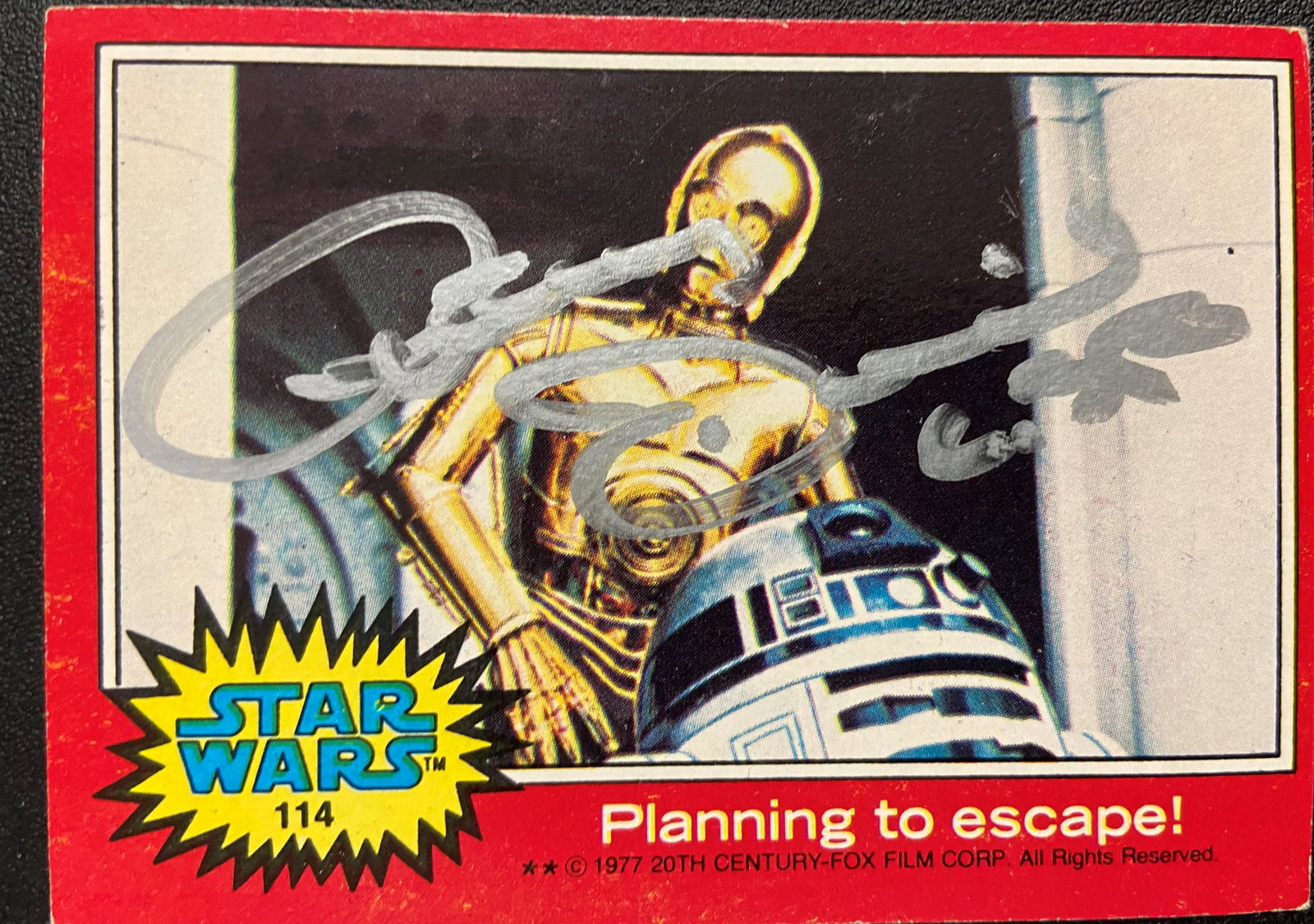 Anthony Daniels C-3PO Autographed 1977 Star Wars Card (1 of 1)